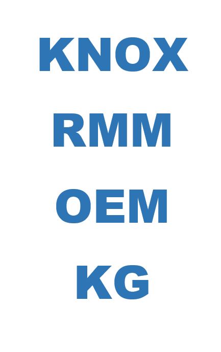  سکوریتیهای سامسونگ knox KG RMM OEM